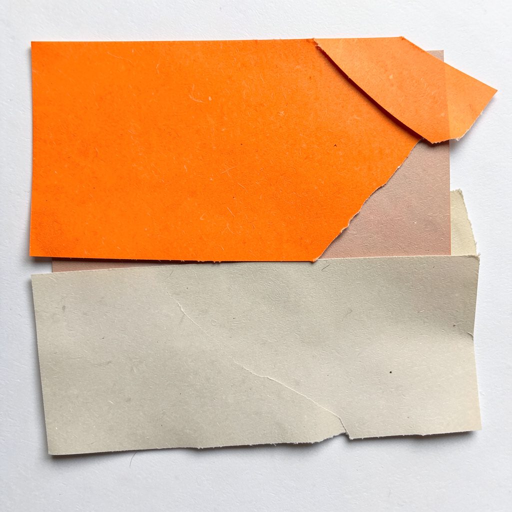 A dark paper cut-out collage of financial charts and coin shapes in blue-gray and amber, atmospheric